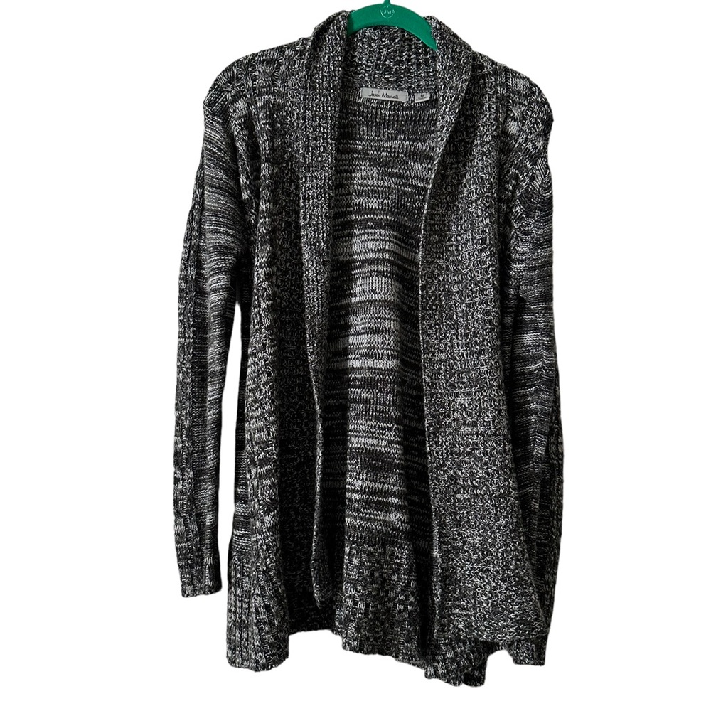 Jason Maxwell Gray Open Long Sleeve Wrap Long Sleeve Top Cardigan Size M Medium